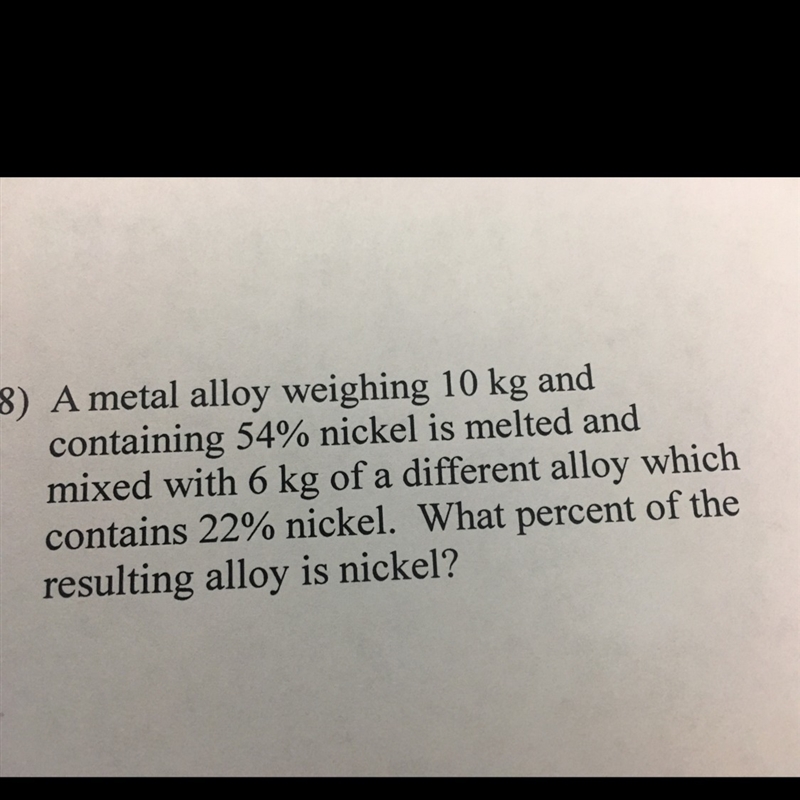 What percent of the resulting alloy is nickel ?-example-1