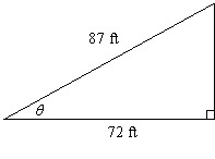 Find θ in the triangle. Round to the nearest degree. a. 30º b. 27º c. 21º d. 34º-example-1