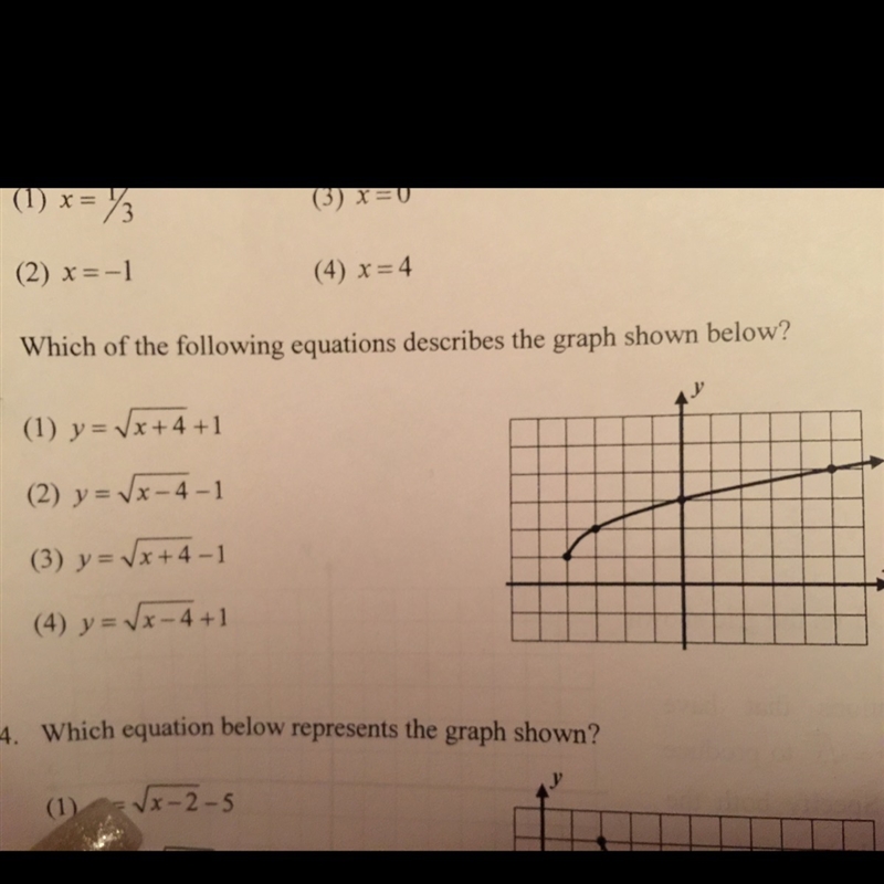 Which of the following equations describe the graph shown below?-example-1