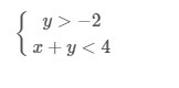 Which ordered pair is a solution to the system of inequalities? A. (0,4) B. (-2, -3) C-example-1