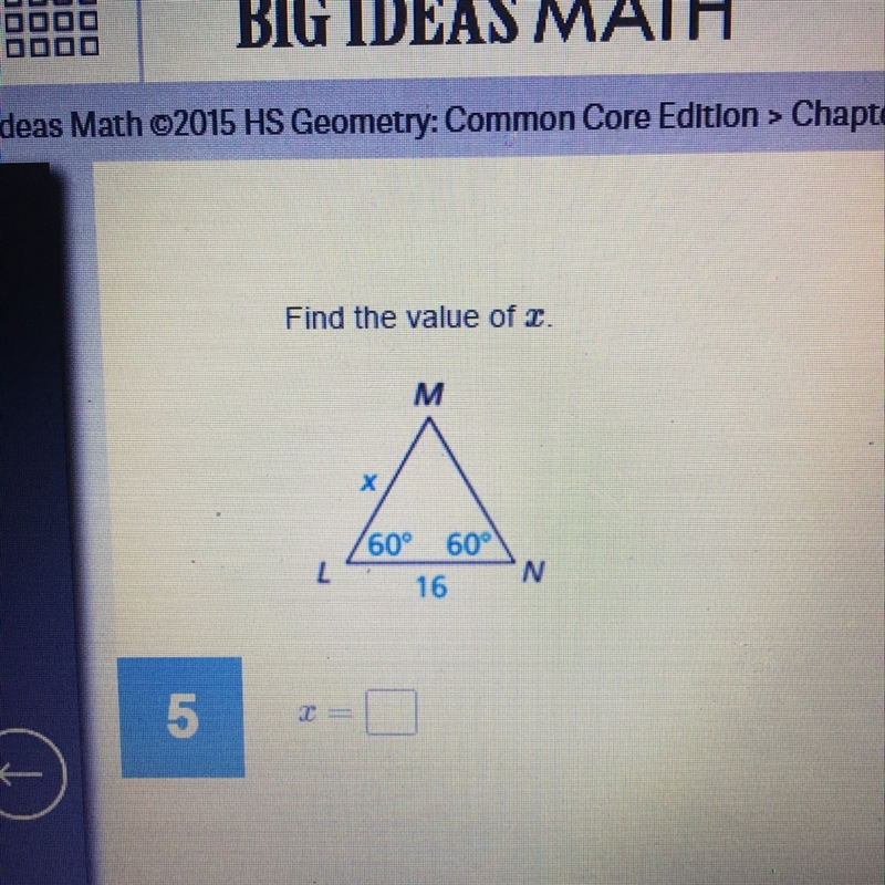 I need to Find the value of x-example-1