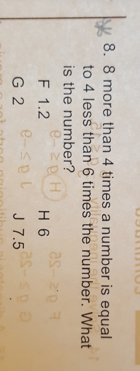 8 more than 4 times a number is equal to less than 6 times a number. what is the number-example-1