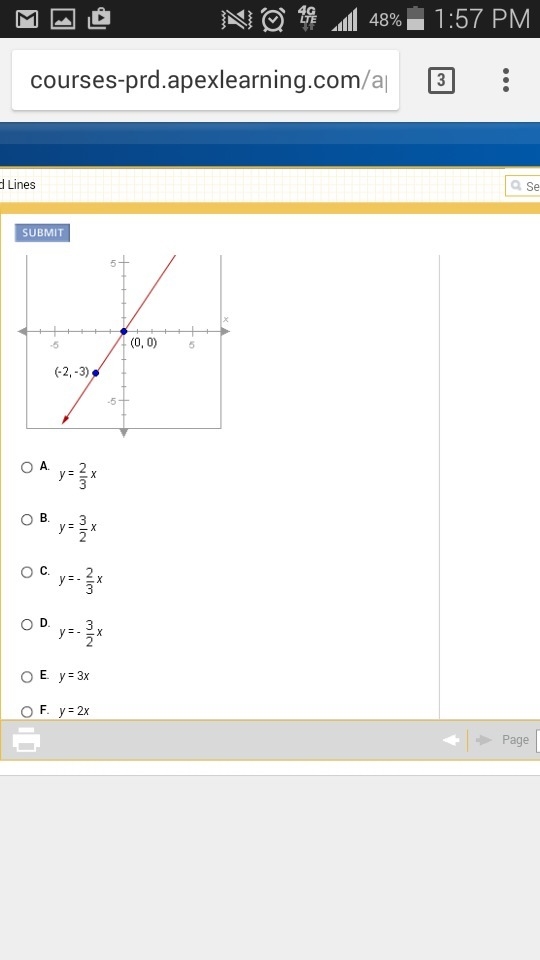 WHAT IS THE EQUATION FOR THE FOLLOWIN LINE-example-1