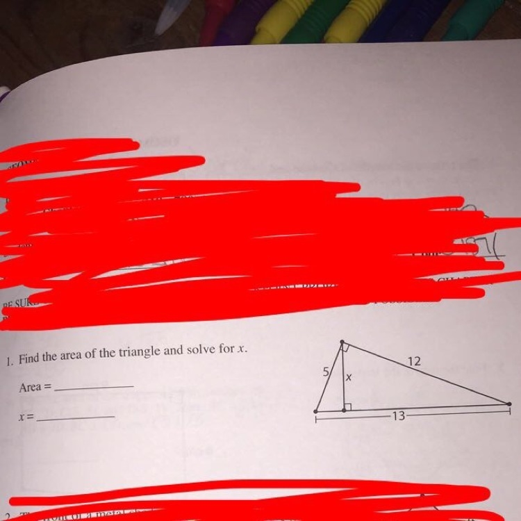 Finding area of triangle??? Solving for x-example-1