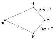 Kite FGHK is shown. What is the value of m?-example-1