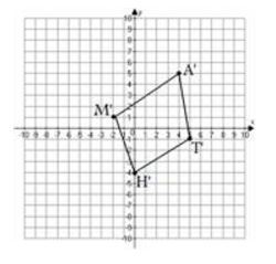 If the following object is translated T(-1, 4), where will the translation be located-example-5