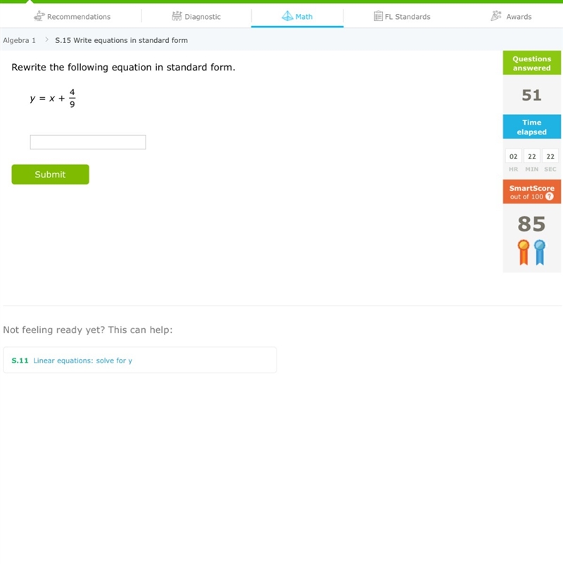 Give me the standard form of this equation.-example-1