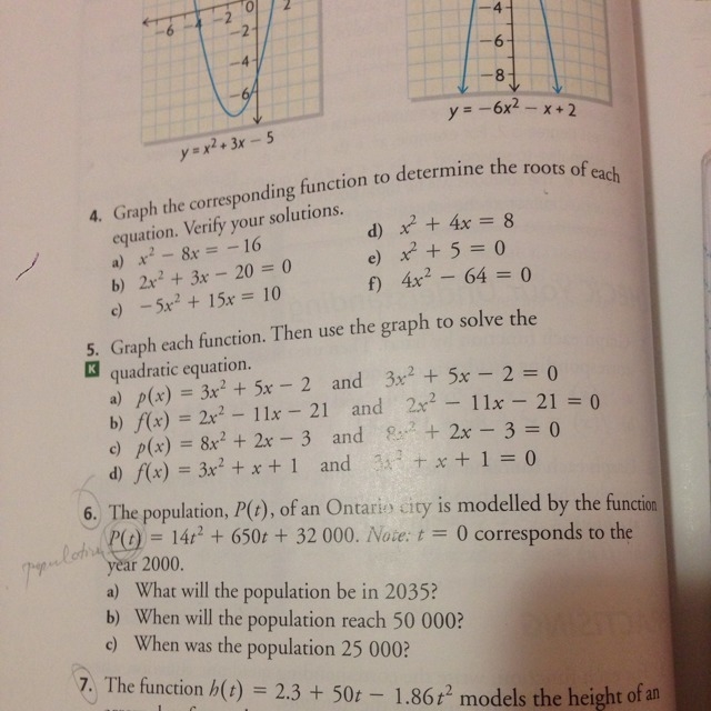 How do you solve to find the population in 2035? Question 6-example-1