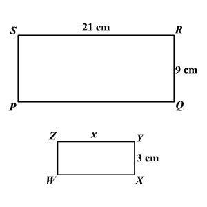 Rectangles PQRS and WXYZ are similar. What is the value of x?-example-1