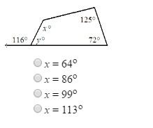 Find the value of x. The diagram is not drawn to scale.-example-1