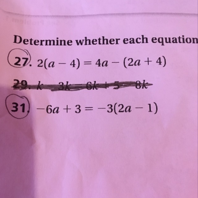 Help determine whether each equation is an identity or whether it has no solution-example-1