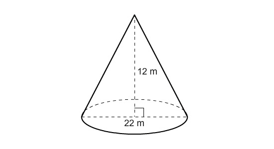 What is the volume of the cone to the nearest tenth?-example-1