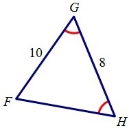 If angle G is congruent to angle H , find the perimeter of triangle FGH.-example-1