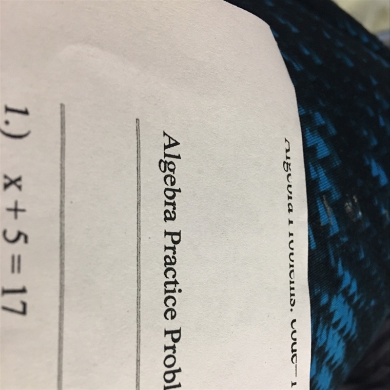 X+5=17 How do you do it????-example-1