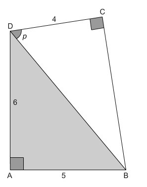 ∠A and ∠C are right angles. m∠p = _???_ degrees.-example-1