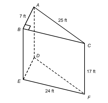 What is the area of the two-dimensional cross section that is parallel to face ABC-example-1