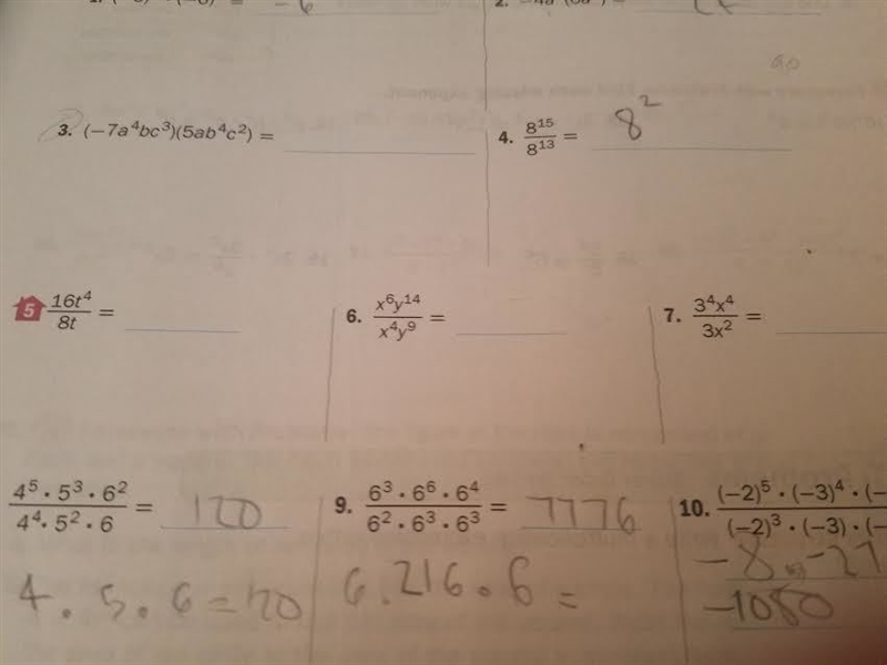 I need help with problems 5,6, and 7 ASAP!!!-example-1