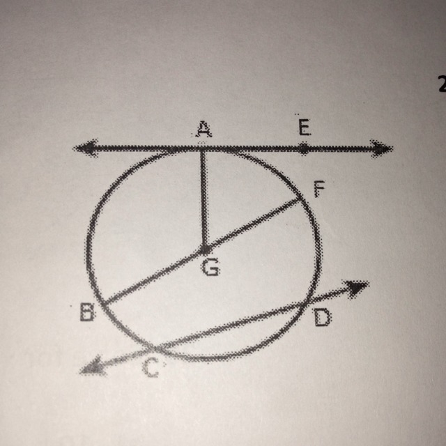 1. Name the circle 2. Name a chord 3. Name a Tangent-example-1