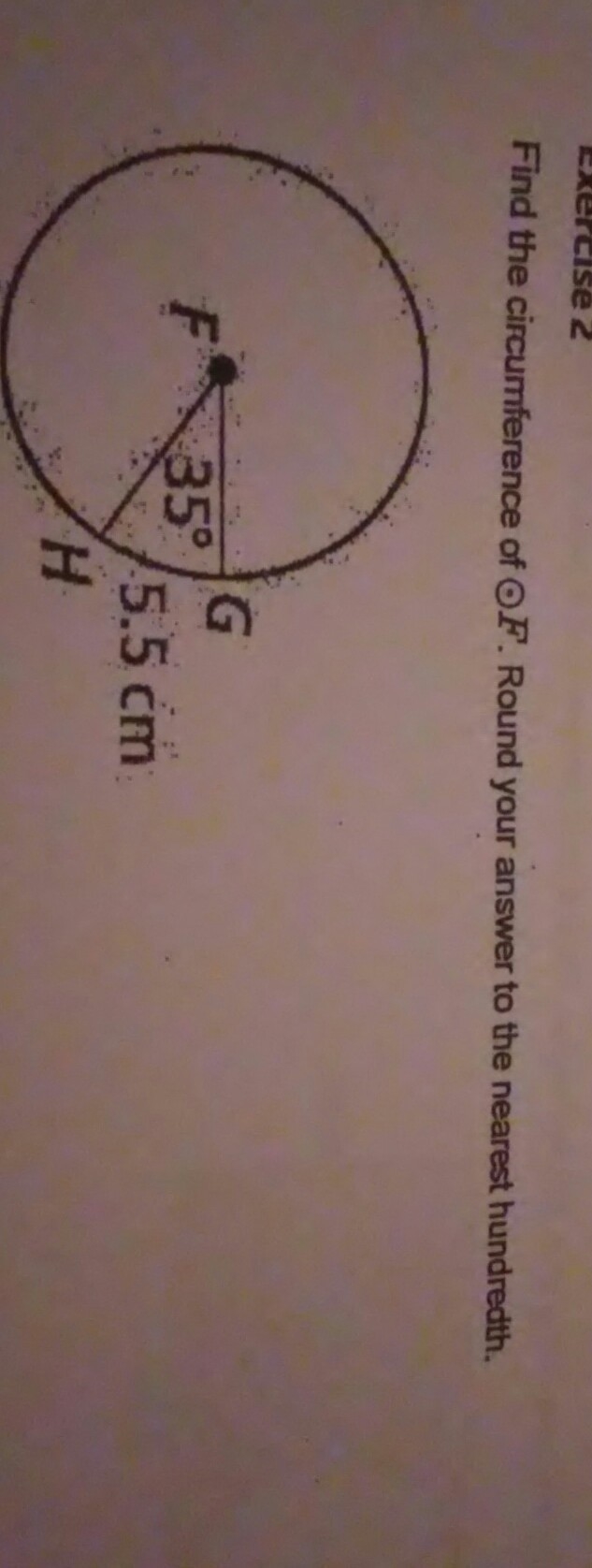 I need help finding the circumference of F-example-1