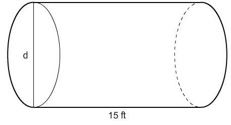 The volume of a cylinder is 540π ft3. The height is 15 ft. What is the diameter of-example-1