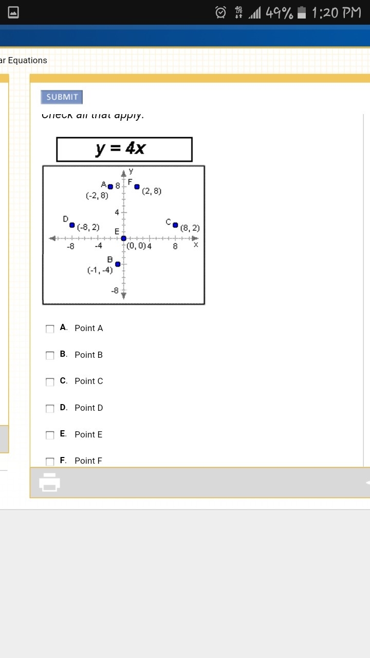 Which of the points plotted below satisfy the equation in the box? Check all that-example-1