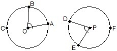 3. The circles are congruent. What can you conclude? A. CAB -congruent- FDE B. DF-example-1