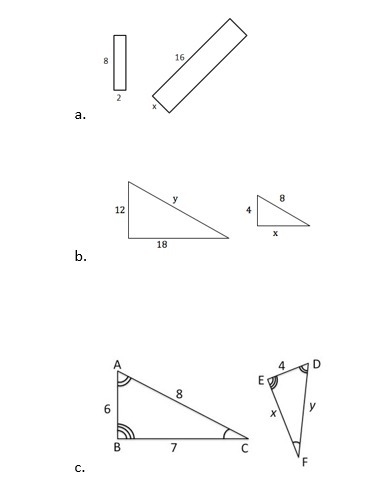 2. The figures in each pair are similar. Find the value of each variable. Show your-example-1