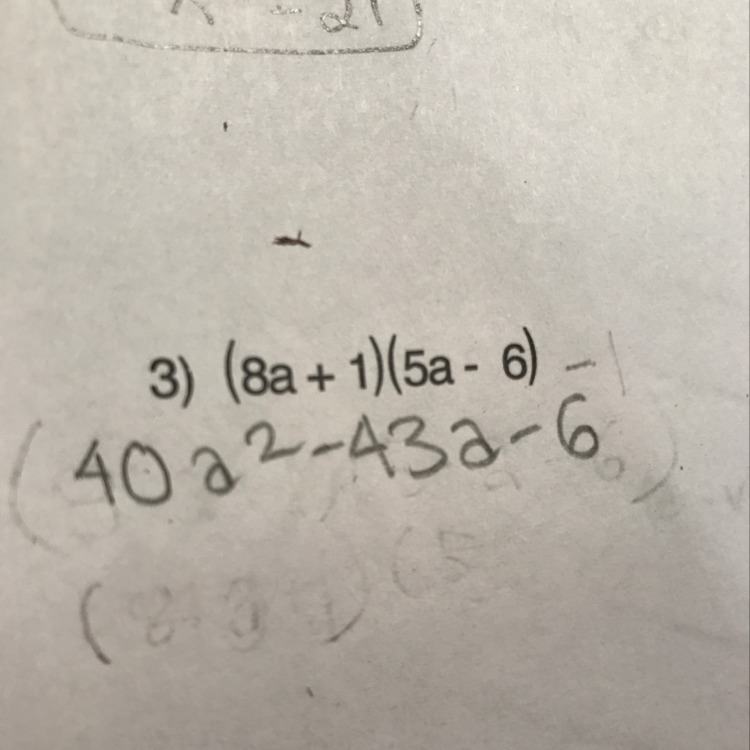 That's the answer... I don't understand how you get -43a and -6-example-1