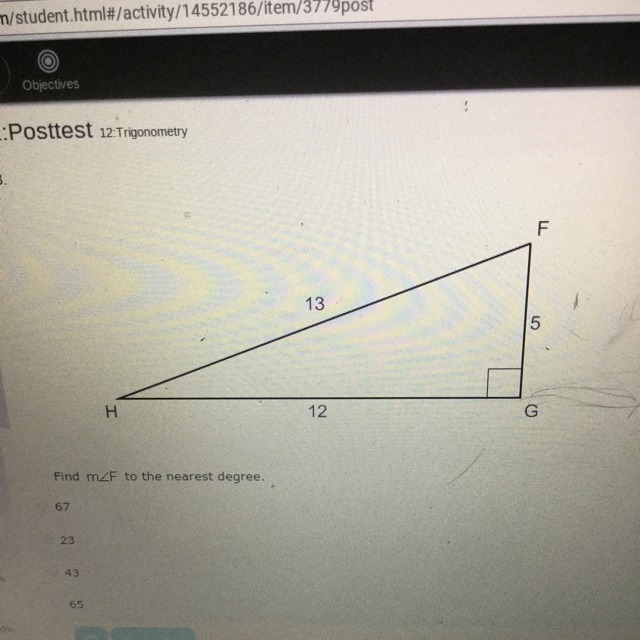 Find measurement of F to the nearest degree-example-1