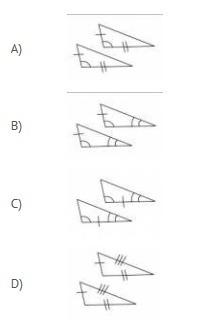 For which pair of triangles would you use SSS to prove the congruence of the 2 triangles-example-1