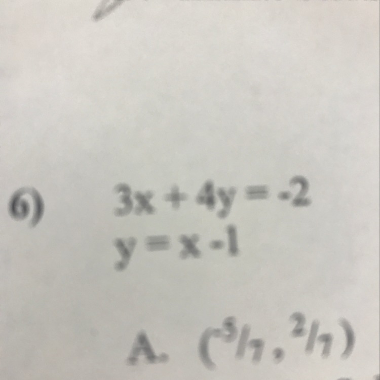 A.(-5/7,2/7) B. Infinite solutions C. No real solutions D. (2/7,-5/7)-example-1