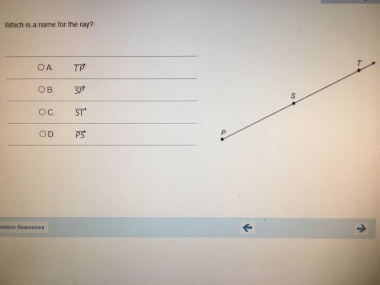 Which is a name for the ray?-example-1