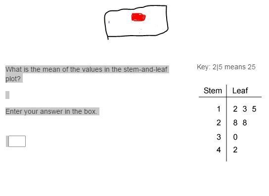 What is the mean of the values in the stem-and-leaf plot? Enter your answer in the-example-1