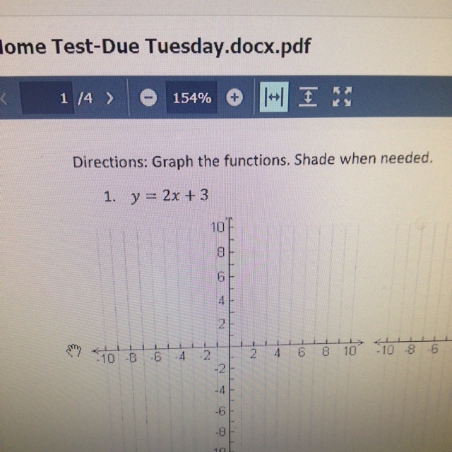 Graph the function y=2x+3-example-1