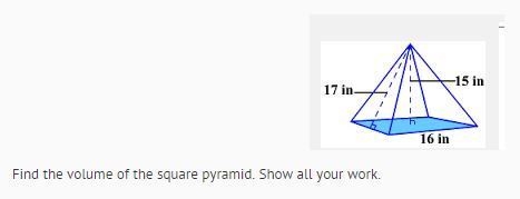 Dont know how to find the volume of a square triangle-example-1