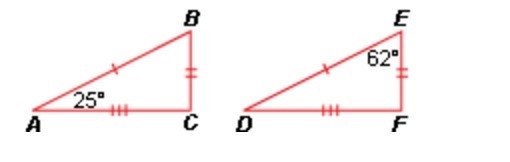 Given that ABC DEF, what is the measure of F?-example-1