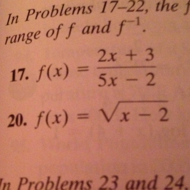 What is the inverse function of number 20 and how do you get the inverse?-example-1