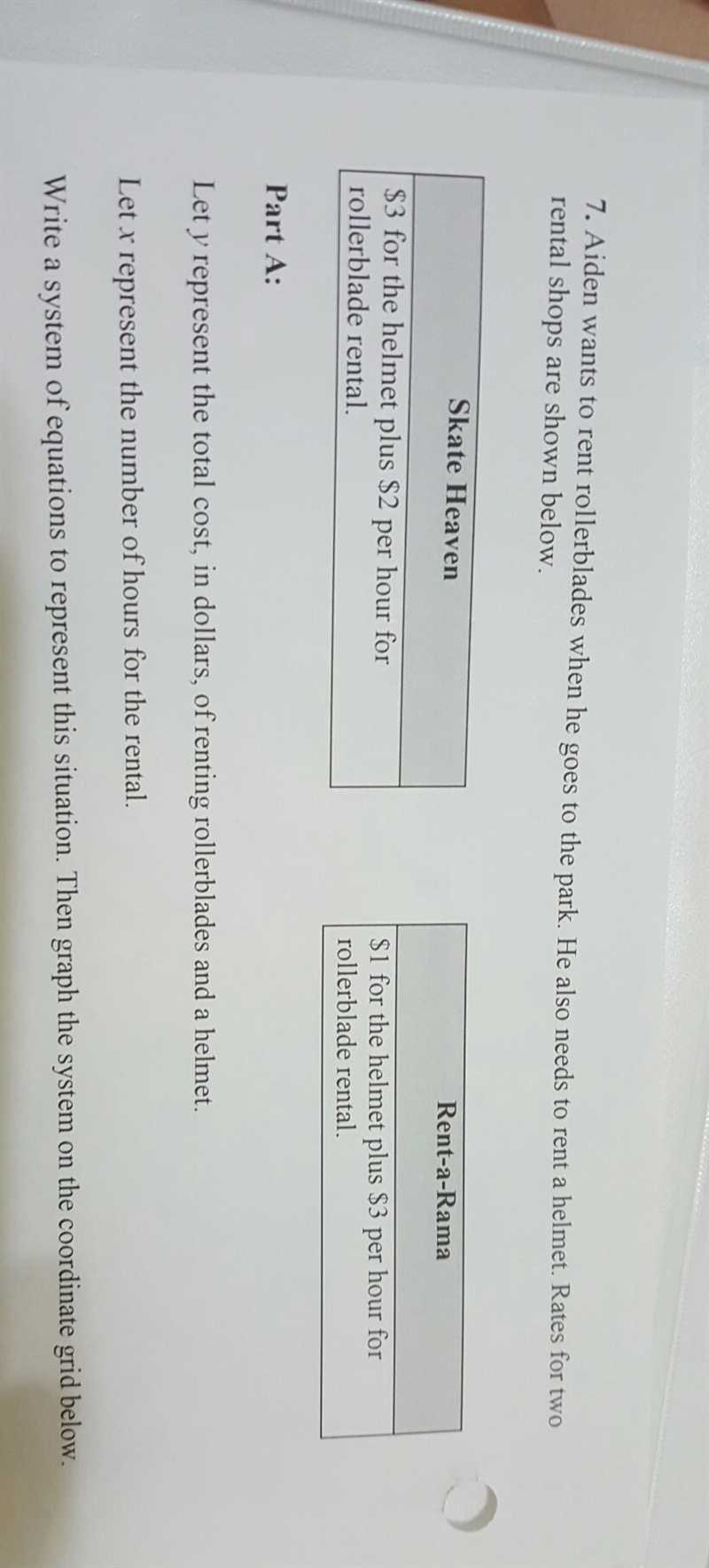 Write a system of equations to represent this situation.-example-1