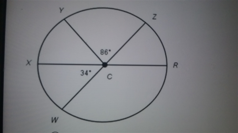 WZ and XR are diameters what is thr measure of ZWX?-example-1