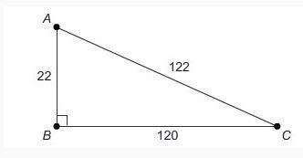 Triangle abc is a right triangle with lengths shown. what is the decimal value of-example-1