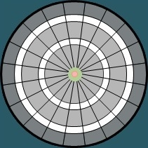 A dartboard consists of a circle inscribed in a square. The area of the circle is-example-1