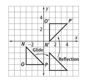 9. Find the glide reflection rule that maps Triangle NOP to Triangle N'O'P'. 1 point-example-1