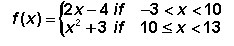 Evaluate ƒ(x) when x = 10 24 16 No solution 103-example-1