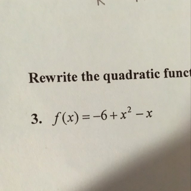 How do I rewrite the quadratic function in intercept-example-1