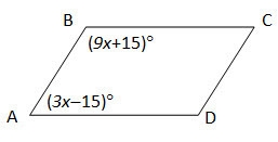 Given that ad and bc are parallel find the value of x-example-1