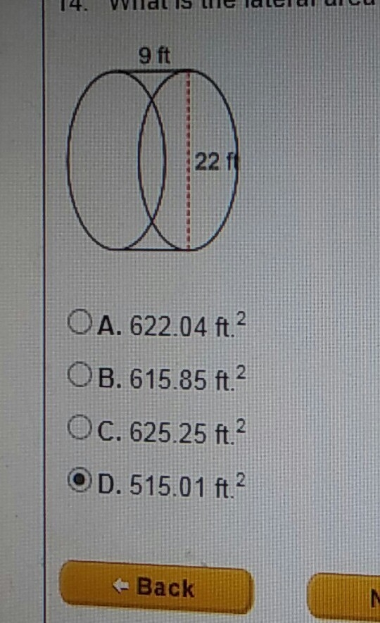 What is the lateral area of the cylinder?-example-1