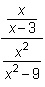 Which expression is equivalent to the following complex fraction? A. (x-3)/(x) B. (x-example-1