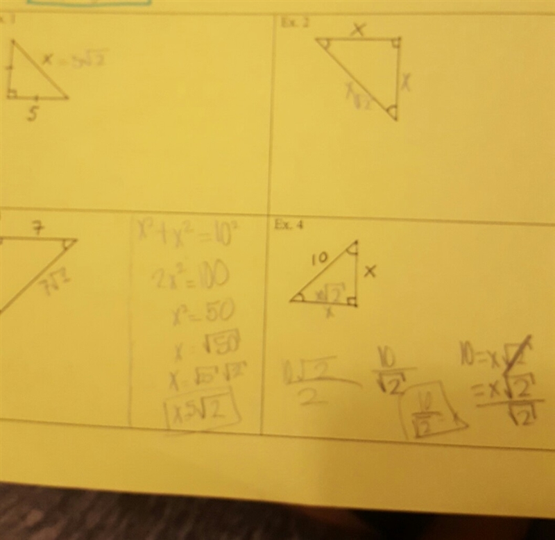 How do you solve 45 45 90 triangles-example-1