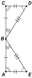 Write one congruence statement stating that the two triangles are congruent. How did-example-1