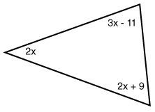 What is the measure of the smallest angle? A. 52° B. 61° C. 67° D. 69°-example-1